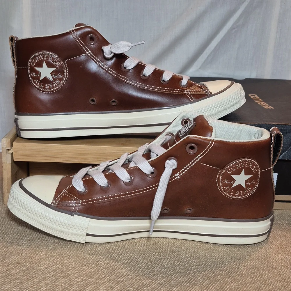 Converse Chuck Taylor All Star Street SLP-Mid•Pinecone•Leather•Men's 8 - Picture 2 of 13